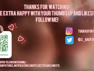 Chaturbate Live Sex Cam of 2badforyou